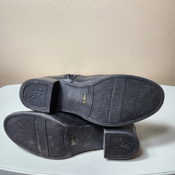 Franco Sarto Womens |10M| Cleveland Black Leather Wide Calf Riding Boots  - Picture 9 of 9